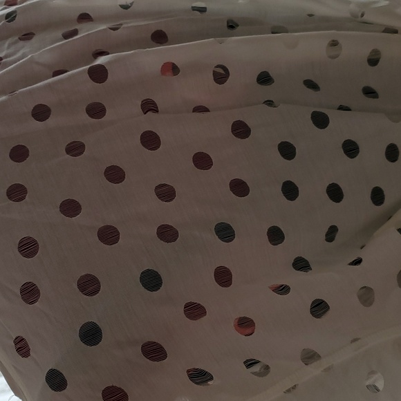 VTG 80s 90s Equipment Made In France Cotton Sheer Polka Dot Shirt - Picture 7 of 16